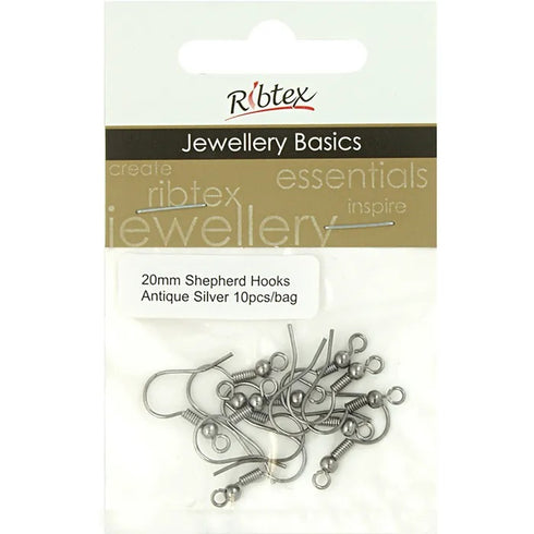 20mm Metal Alloy Shepherd Hook Earring (available in 8 colours)